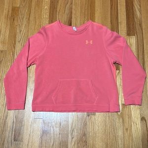 Pink under armor crew neck